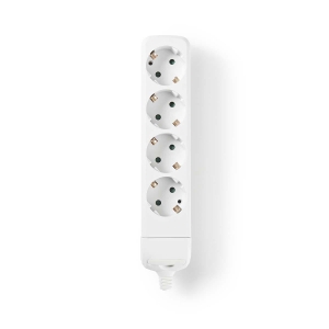 Nedis EXSO400F1WT Verlängerungsbuchse Schutzkontakt / Typ F (CEE 7/7) | 4-Wege | 3680 W |
