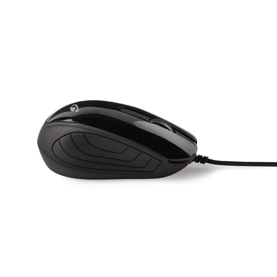 Nedis MSWD300BK Kabelgebundene Desktop-Maus DPI: 1200 dpi | Anzahl Knöpfe: 3 | Beidhändig  1.50 m 