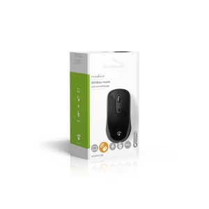 Nedis MSWS105BK  Mouse  Anzahl Knöpfe: 4 | Beidhändig Drahtlos | 800 / 1200 / 1600 dpi | Einstellbar DPI