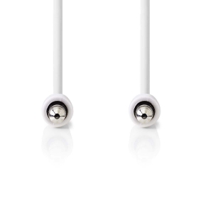 Nedis CAGP22010WT10 Stereo-Audiokabel | Vernickelt | 1.00 m | Rund 3.5 mm Stecker | 3.5 mm Stecker Weiss