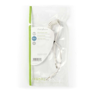 Nedis CAGP22010WT10 Stereo-Audiokabel | Vernickelt | 1.00 m | Rund 3.5 mm Stecker | 3.5 mm Stecker Weiss