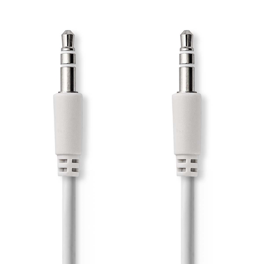 Nedis CAGP22010WT10 Stereo-Audiokabel | Vernickelt | 1.00 m | Rund 3.5 mm Stecker | 3.5 mm Stecker Weiss