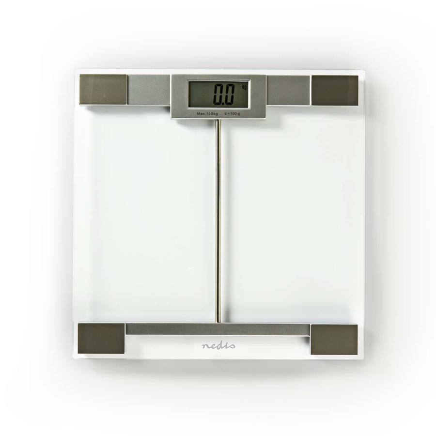 Nedis PESC110DCT  Personenwaage Max. Wiegekapazität: 180 kg Digital | Transparent | Gehärtetes Glas