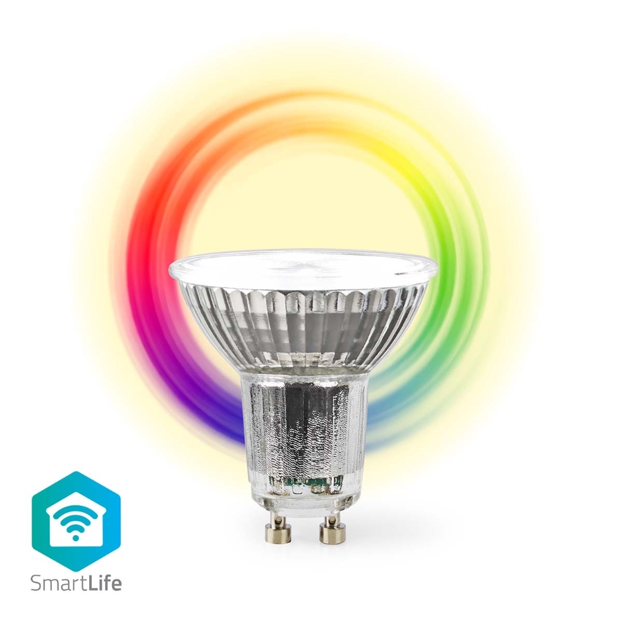 Nedis WIFILRC10GU10 SmartLife LED-Spot Wi-Fi | GU10 | 345 lm | 4.9 W | RGB / Warm bis kühlen weiß |