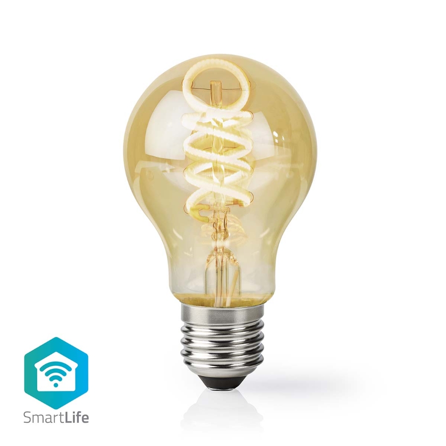 Nedis WIFILRT10A60 SmartLife LED Filament Lampe Wi-Fi | E27 | 360 lm | 4.9 W | Warm bis kühlen weiß |