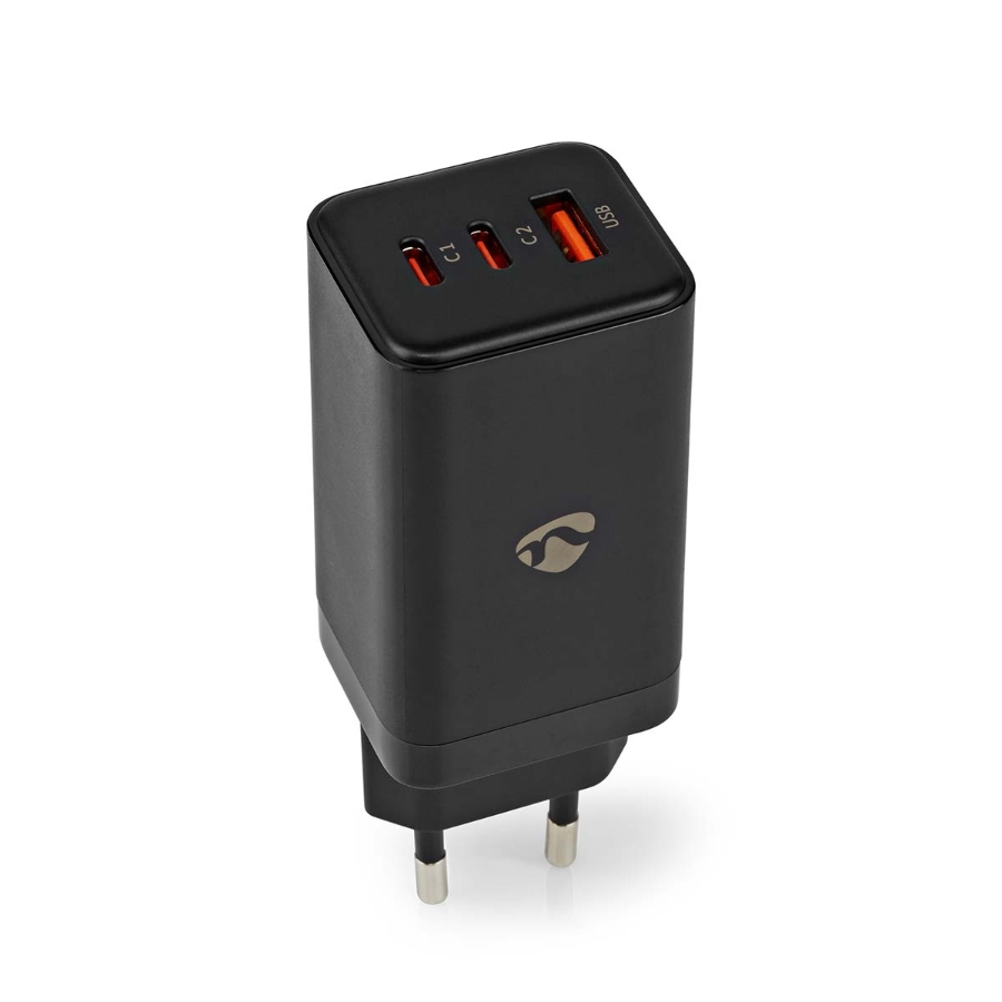 Nedis WCGPD65W100BK  Netzladegerät 65 W | GaN | Schnellladefunktion | 3.0 / 3.25 A A |