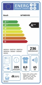 Bosch WTH85V93 Wärmepumpentrockner, 8 kg,A++ Weiss 