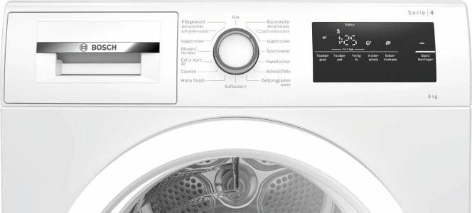 Bosch WTH85V93 Wärmepumpentrockner, 8 kg,A++ Weiss 
