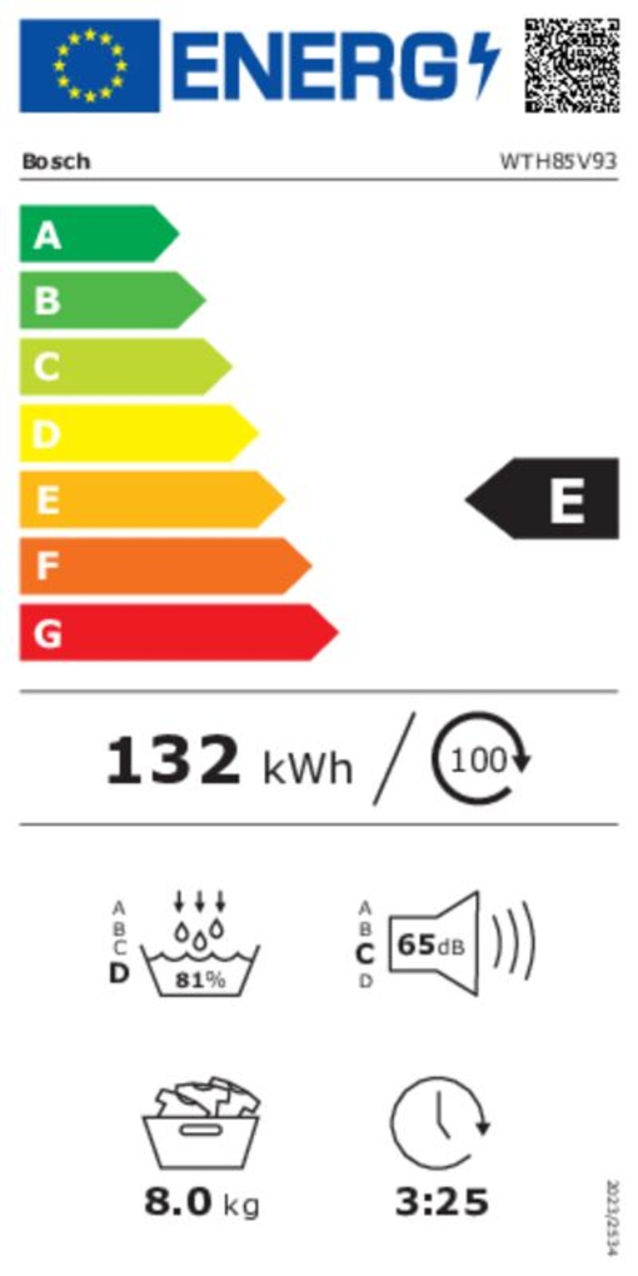 Bosch WTH85V93 Wärmepumpentrockner, 8 kg,A++ Weiss 