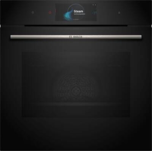 Bosch HRG7784B1 Serie 8  Einbau-Backofen mit Dampfunterstützung Schwarz
