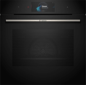 Bosch HRG7784B1 Serie 8  Einbau-Backofen mit Dampfunterstützung Schwarz