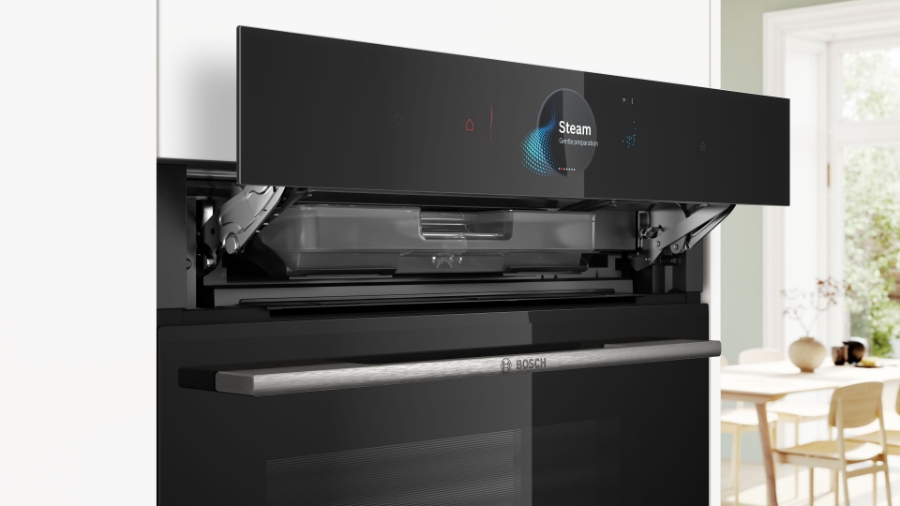 Bosch HRG7784B1 Serie 8  Einbau-Backofen mit Dampfunterstützung Schwarz