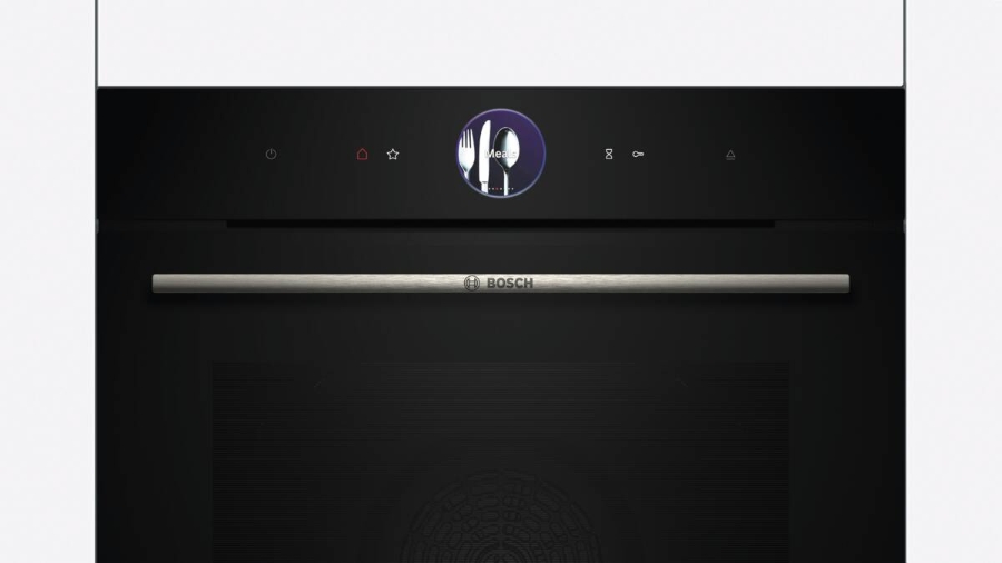 Bosch HRG7764B1 Einbau-Backofen mit Dampfunterstützung Schwarz 