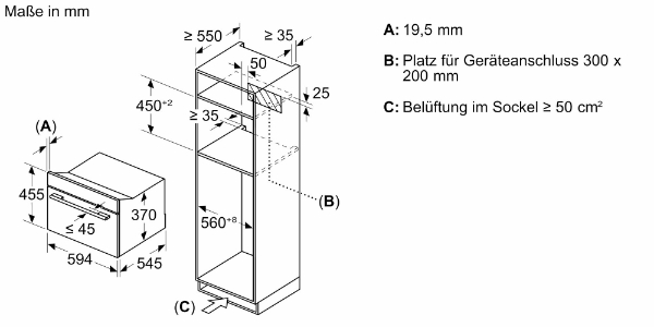 Bosch CEG732XB1 Einbau-Mikrowelle, 60 x 45 cm, Schwarz 