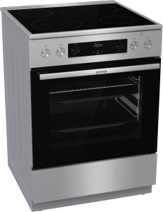 Gorenje GECS6C70XPA Herd Stand 60 cm Edelstahl mit Glaskeramik-Kochfeld