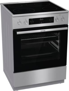 Gorenje GECS6C70XPA Herd Stand 60 cm Edelstahl mit Glaskeramik-Kochfeld