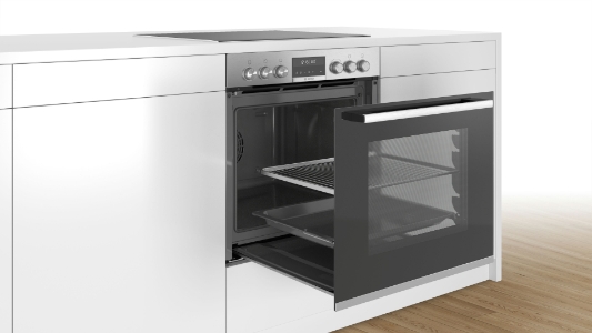 Bosch HND679LS66 Einbauherd-Set Induktion HEB578BS1 + NXX675CB5E mit Backwagen, Pyrolyse-Selbstreinigung