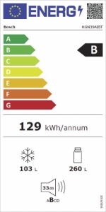 Bosch KGN39AIBT Kühl-/Gefrierkombination Stand Edelstahl-Grau,NoFrost,VitaFresh