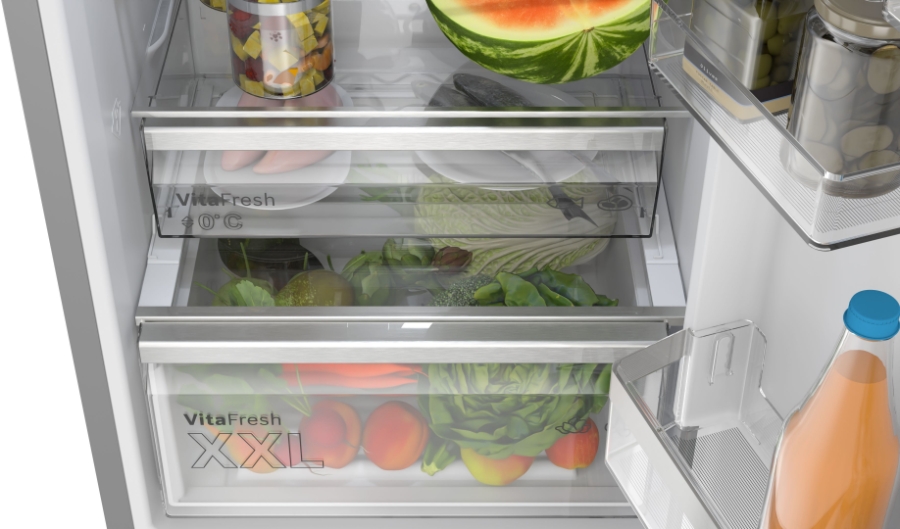 Bosch KGN39AIBT Kühl-/Gefrierkombination Stand Edelstahl-Grau,NoFrost,VitaFresh