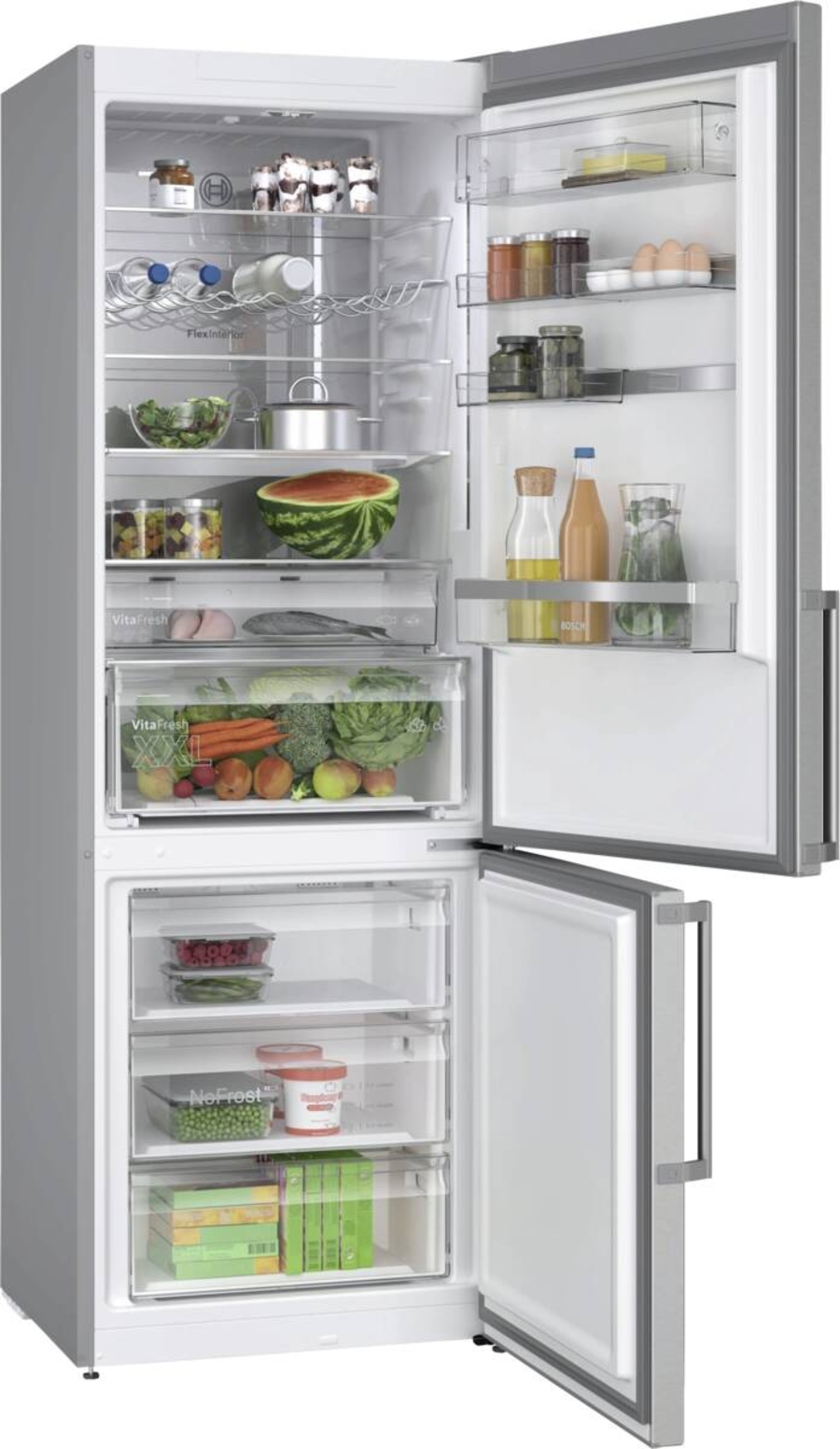 Bosch KGN49AIBT Kühl-/Gefrierkombination Stand Edelstahl-Grau,NoFrost,VitaFresh