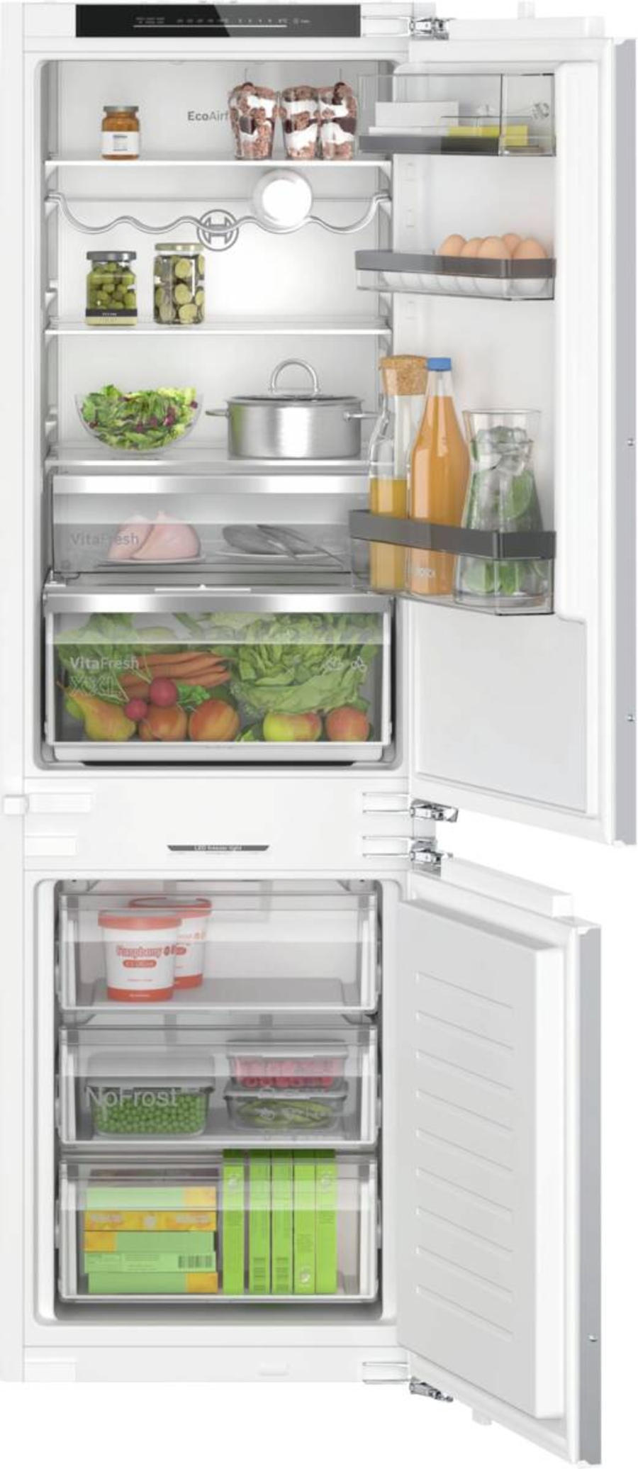 Bosch KIN86ADD0 Einbau-Kühl-Gefrier-Kombi, 178 cm Nische,  Flachscharnier mit Softeinzug, NoFrost