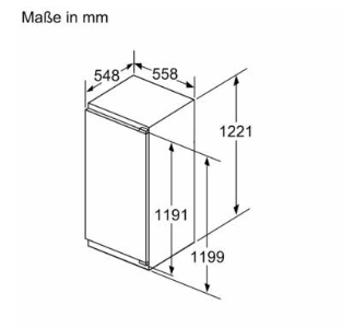 Bosch KIR41ADD1 Einbau-Kühlschrank, 122.5 x 56 cm,  Flachscharnier mit Softeinzug