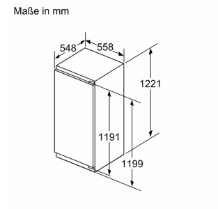 Bosch KIR41ADD1 Einbau-Kühlschrank, 122.5 x 56 cm,  Flachscharnier mit Softeinzug