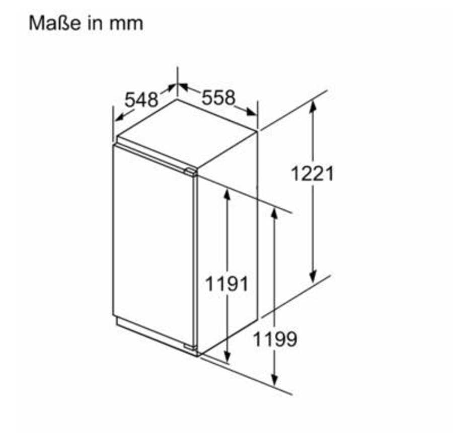 Bosch KIR41ADD1 Einbau-Kühlschrank, 122.5 x 56 cm,  Flachscharnier mit Softeinzug