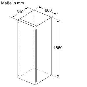 Bosch KWK36ABGA Weinkühlschrank mit Glastür, 186 x 60 cm Schwarz 