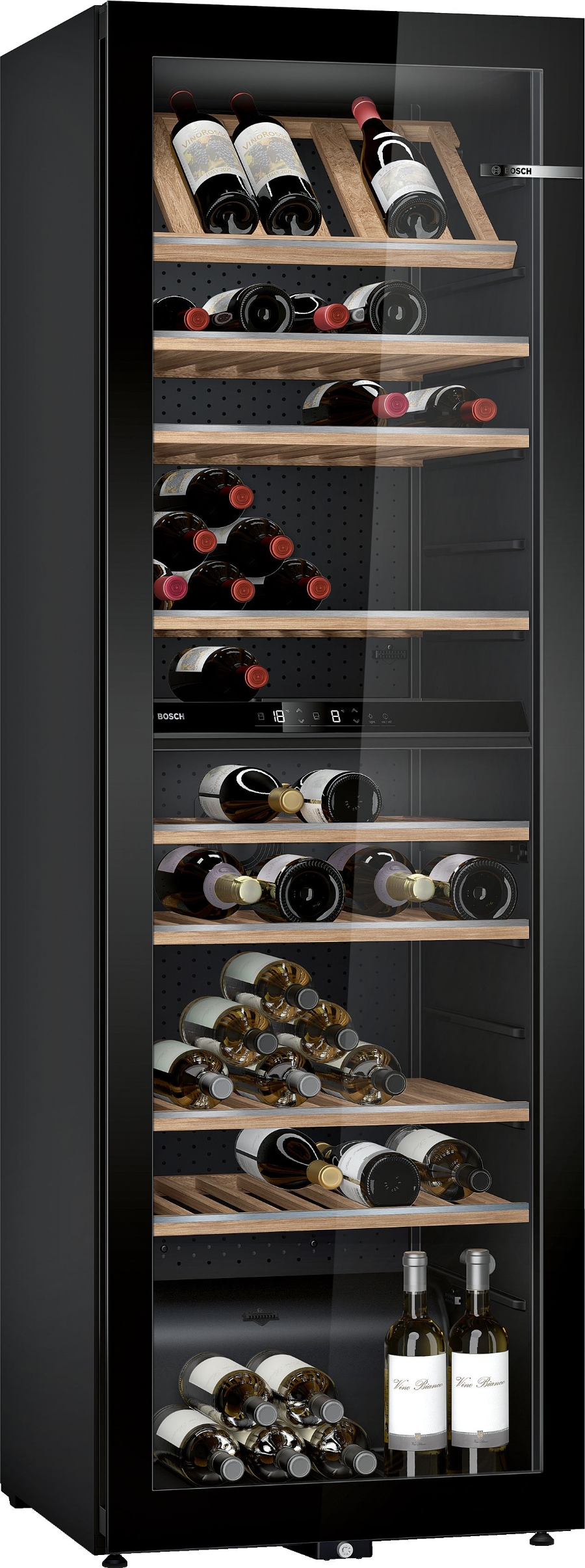 Bosch KWK36ABGA Weinkühlschrank mit Glastür, 186 x 60 cm Schwarz 