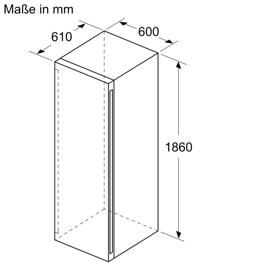 Bosch KWK36ABGA Weinkühlschrank mit Glastür, 186 x 60 cm Schwarz 