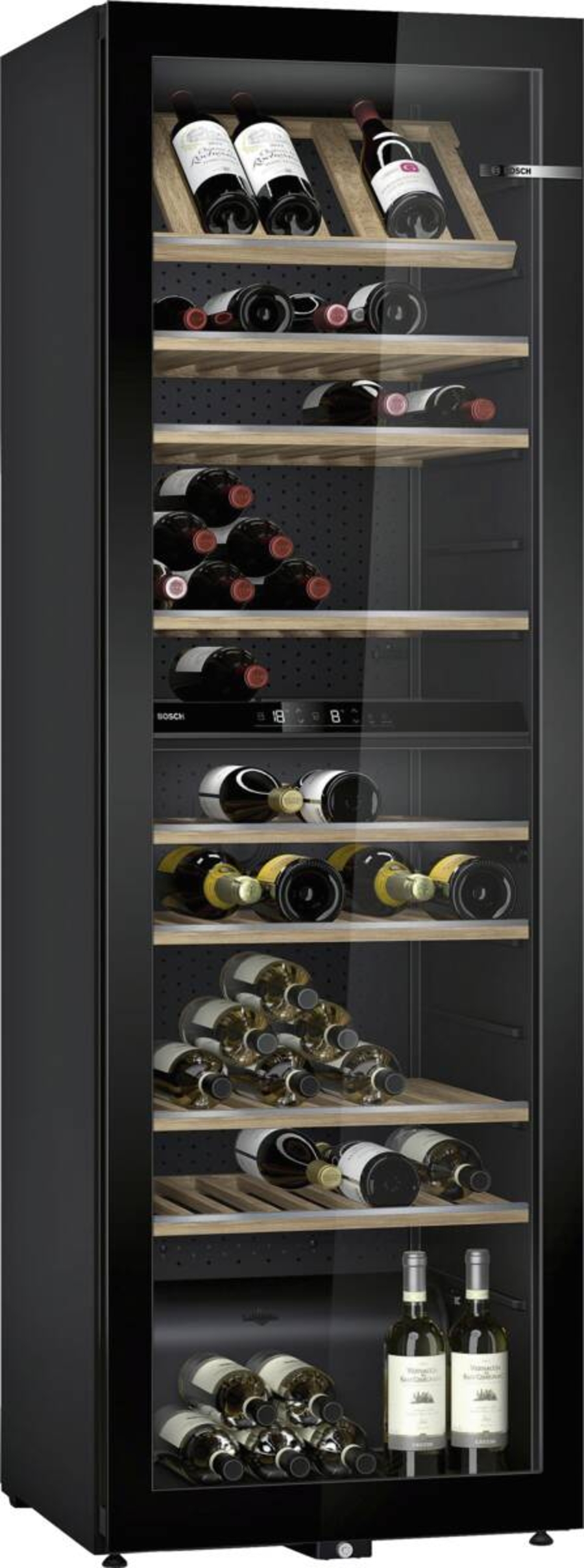 Bosch KWK36ABGA Weinkühlschrank mit Glastür, 186 x 60 cm Schwarz 