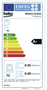 Beko BBIMA13300XS Backofen AirFry 60 cm Schwarz mit AirFry Blech 