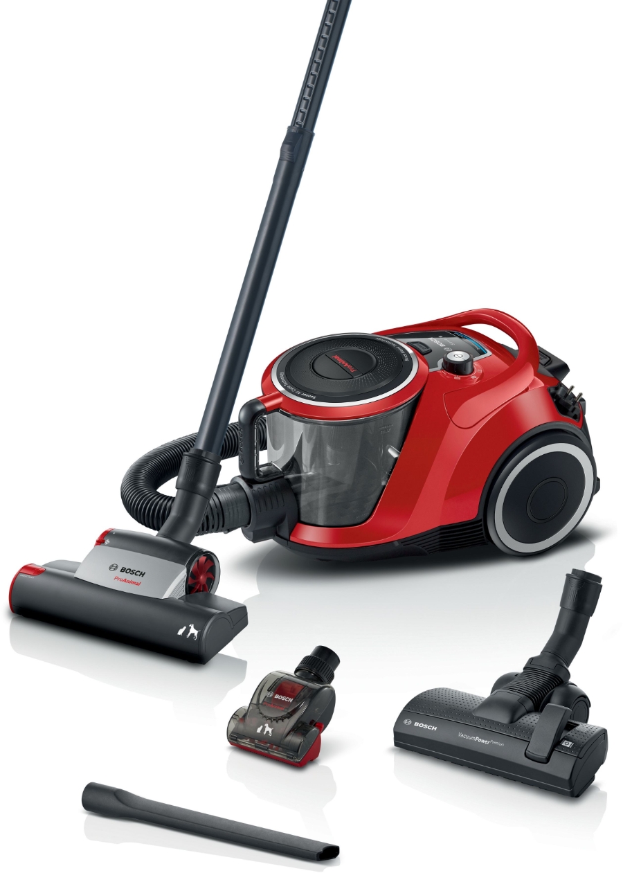 Bosch BGC41PET Serie 6 Bodenstaubsauger beutellos ProAnimal rot 