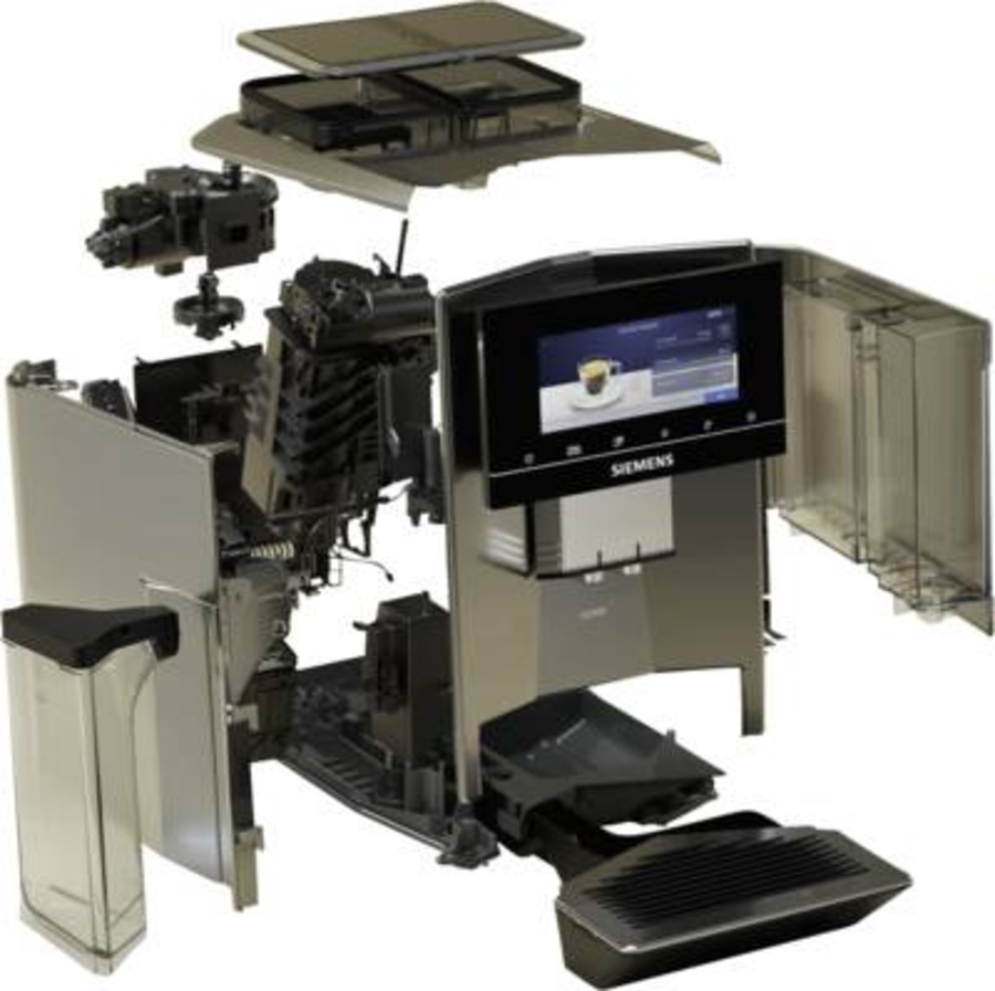 Siemens TQ907DF5 EQ900 topTeam Kaffee-Vollautomat  Schwarz