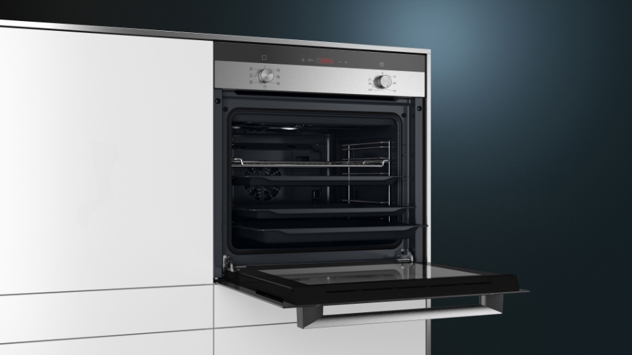 Siemens HB113FBS1 iQ100, Einbau-Backofen, 60 x 60 cm Edelstahl