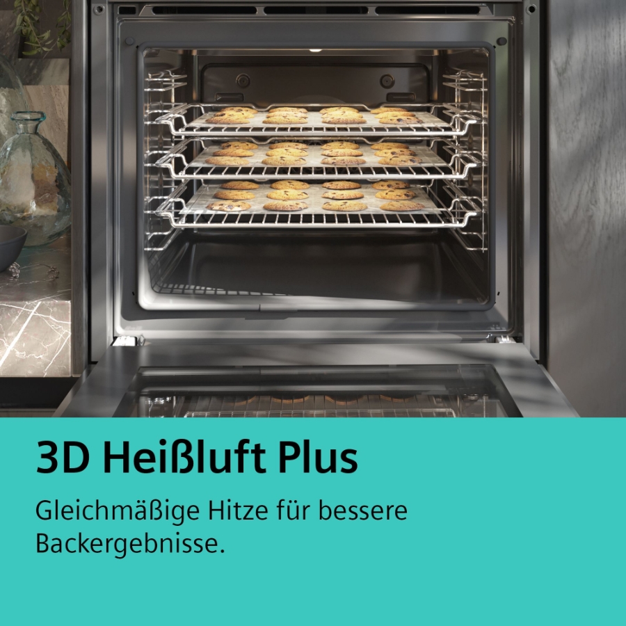 Siemens HB113FBS1 iQ100, Einbau-Backofen, 60 x 60 cm Edelstahl
