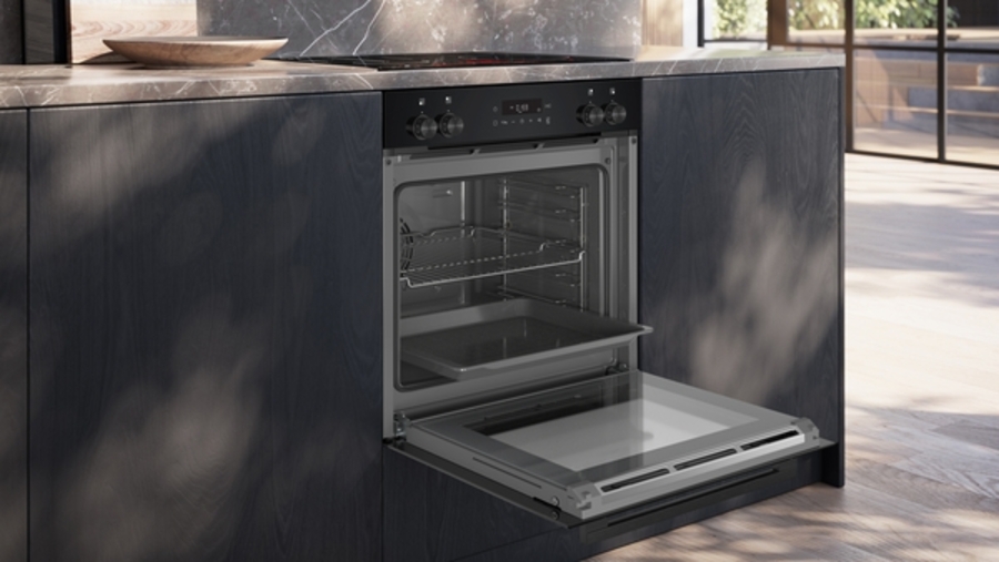 Siemens HE271ABB1 iQ300, Einbau-Herd, 60 x 60cm Deep black inox