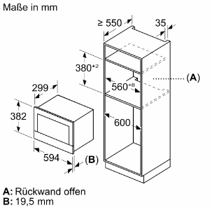 Siemens BE732R1B1  iQ700 Einbau-Mikrowelle Schwarz Edelstahl 60cm rechts Anschlag