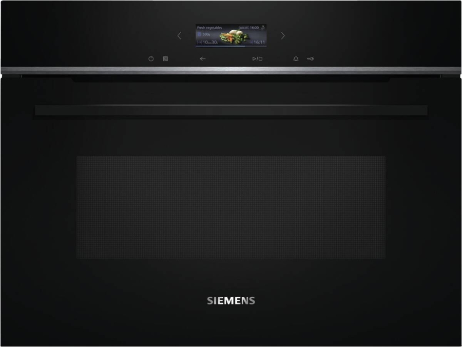 Siemens CE732GXB1 iQ700 Einbau-Mikrowelle  60 x 45 cm Schwarz  Edelstahl mit Grill