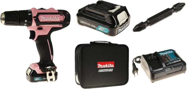 Makita HP333DSAP1  Akku-Schlagbohrschrauber in Pink 12 V max • 30 Nm • 0 - 1.700 U/min| Lieferung in 
