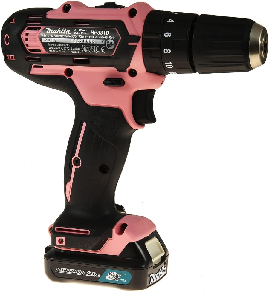 Makita HP333DSAP1  Akku-Schlagbohrschrauber in Pink 12 V max • 30 Nm • 0 - 1.700 U/min| Lieferung in 