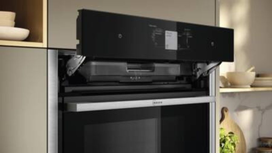 Neff B64VT73N0 N90 Einbau-Backofen mit Dampfunterstützung, Pyrolyse,60 x 60 cm, Edelstahl