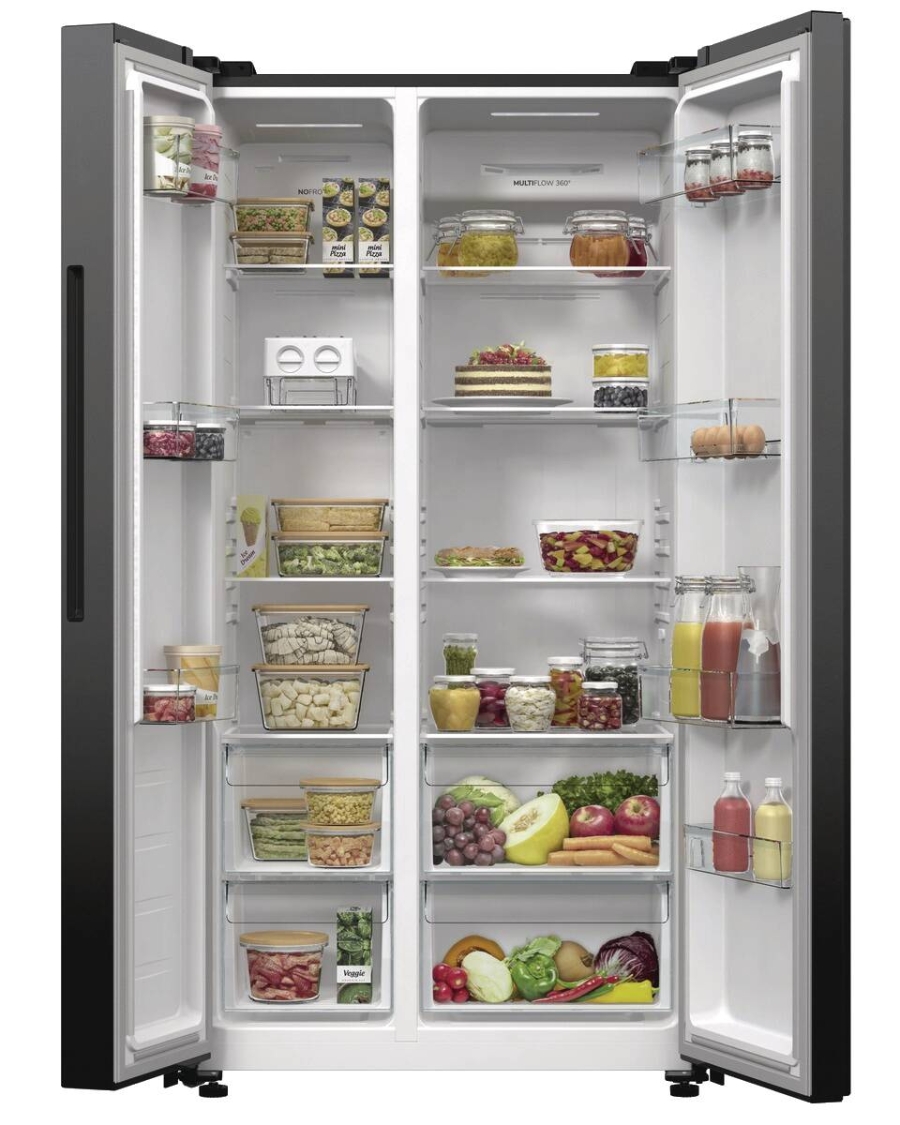 Gorenje NRR9185EABXL Side by Side   NoFrost Schwarz  550 Liter