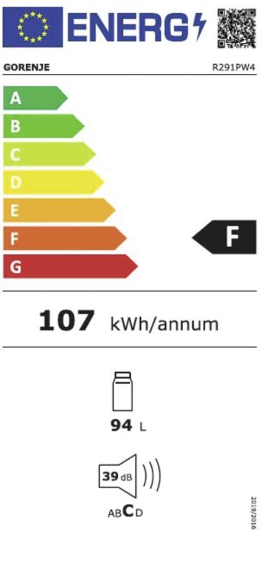 Gorenje R291PW4 Kühlschrank  Stand 94Liter 