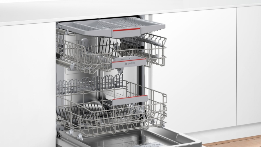 Bosch SMV6ZCX00E Geschirrspüler Einbau vollintegriert 60cm mit Besteckschublade,Home Connect