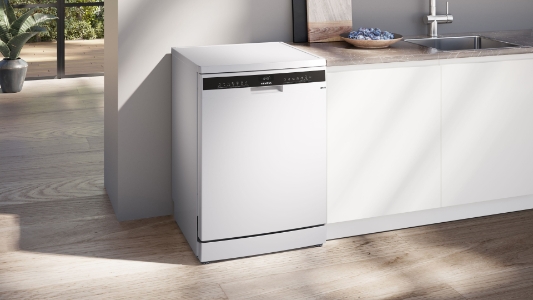 Siemens SN23EW03ME Geschirrspüler Stand 60 cm, Weiß mit Besteckschublade