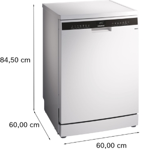 Siemens SN23EW03ME Geschirrspüler Stand 60 cm, Weiß mit Besteckschublade