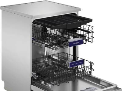 Siemens SN23EW03ME Geschirrspüler Stand 60 cm, Weiß mit Besteckschublade