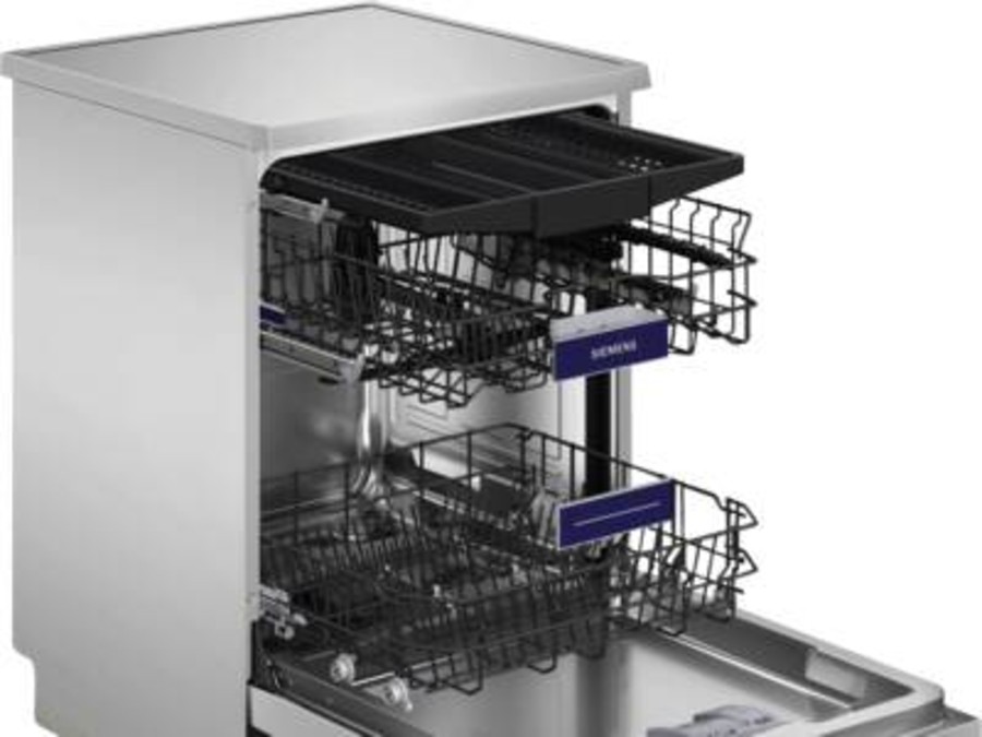 Siemens SN23EW03ME Geschirrspüler Stand 60 cm, Weiß mit Besteckschublade